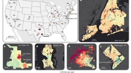 Rinnovabili • US cities are sinking: Houston leads with 10 mm drop per year