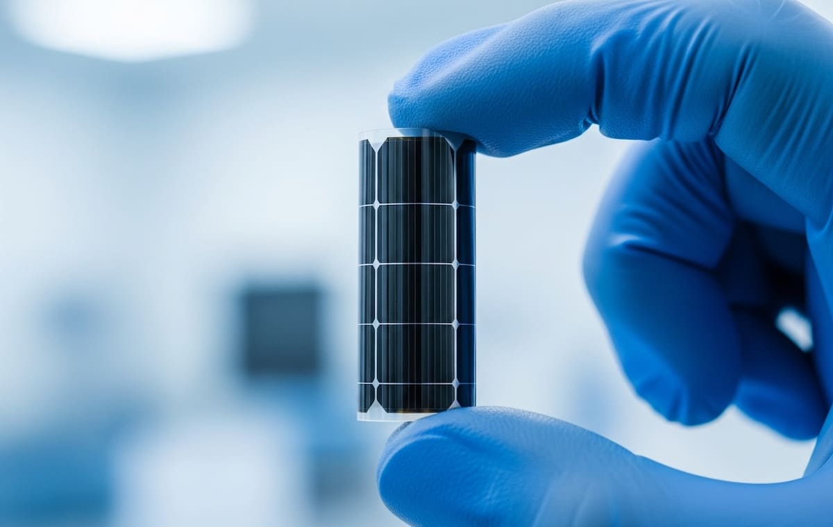 Tandem perovskite/organic photovoltaics: efficiency boost