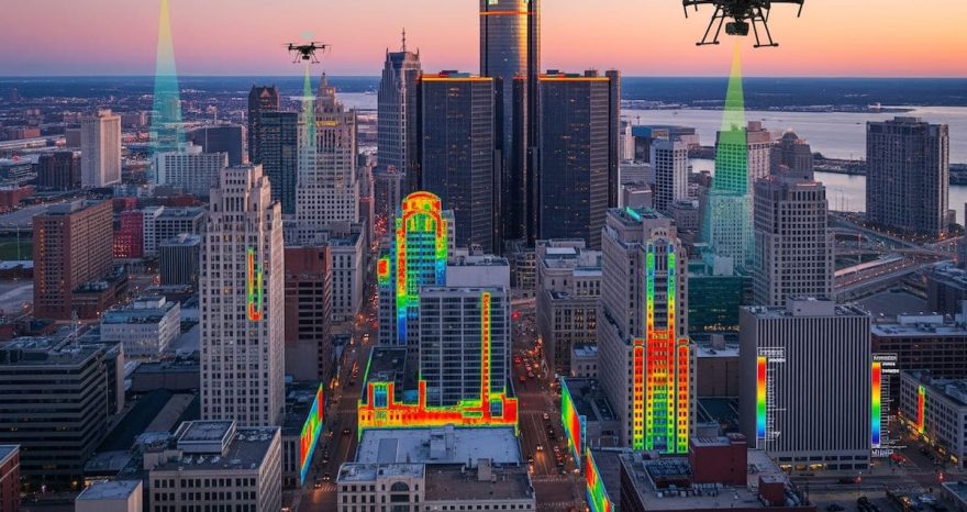 Rinnovabili • Building energy efficiency with drones tested in Detroit pilot project