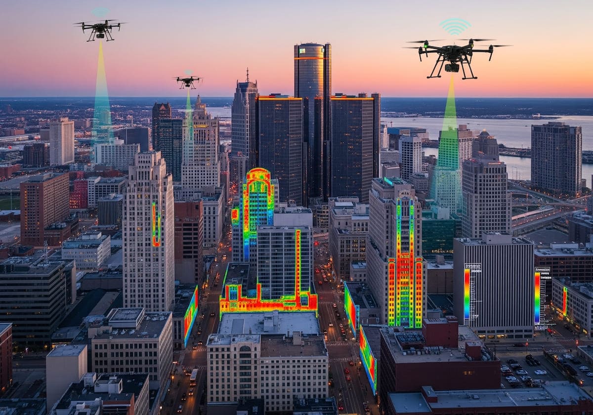 Rinnovabili • Building energy efficiency with drones tested in Detroit pilot project