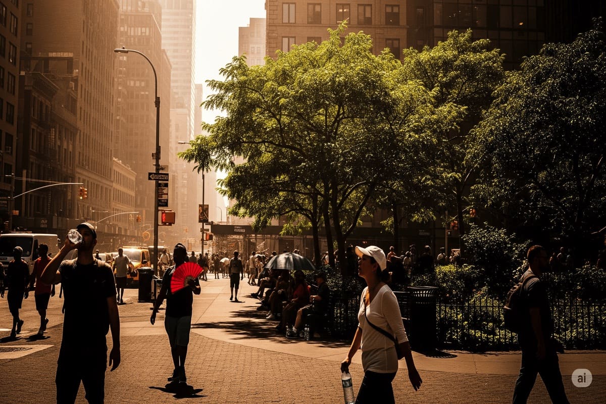 extreme heat usa, record temperatures in New York and DC
