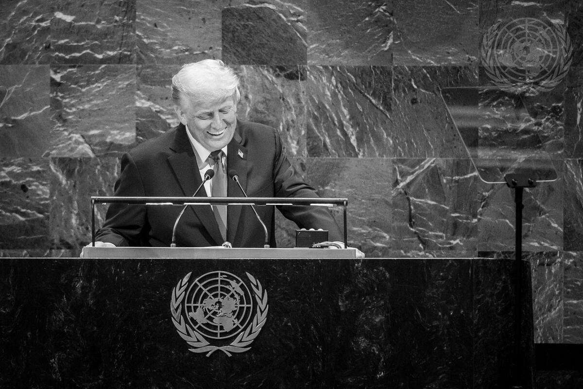 Trump and climate change denial in UN address on renewables