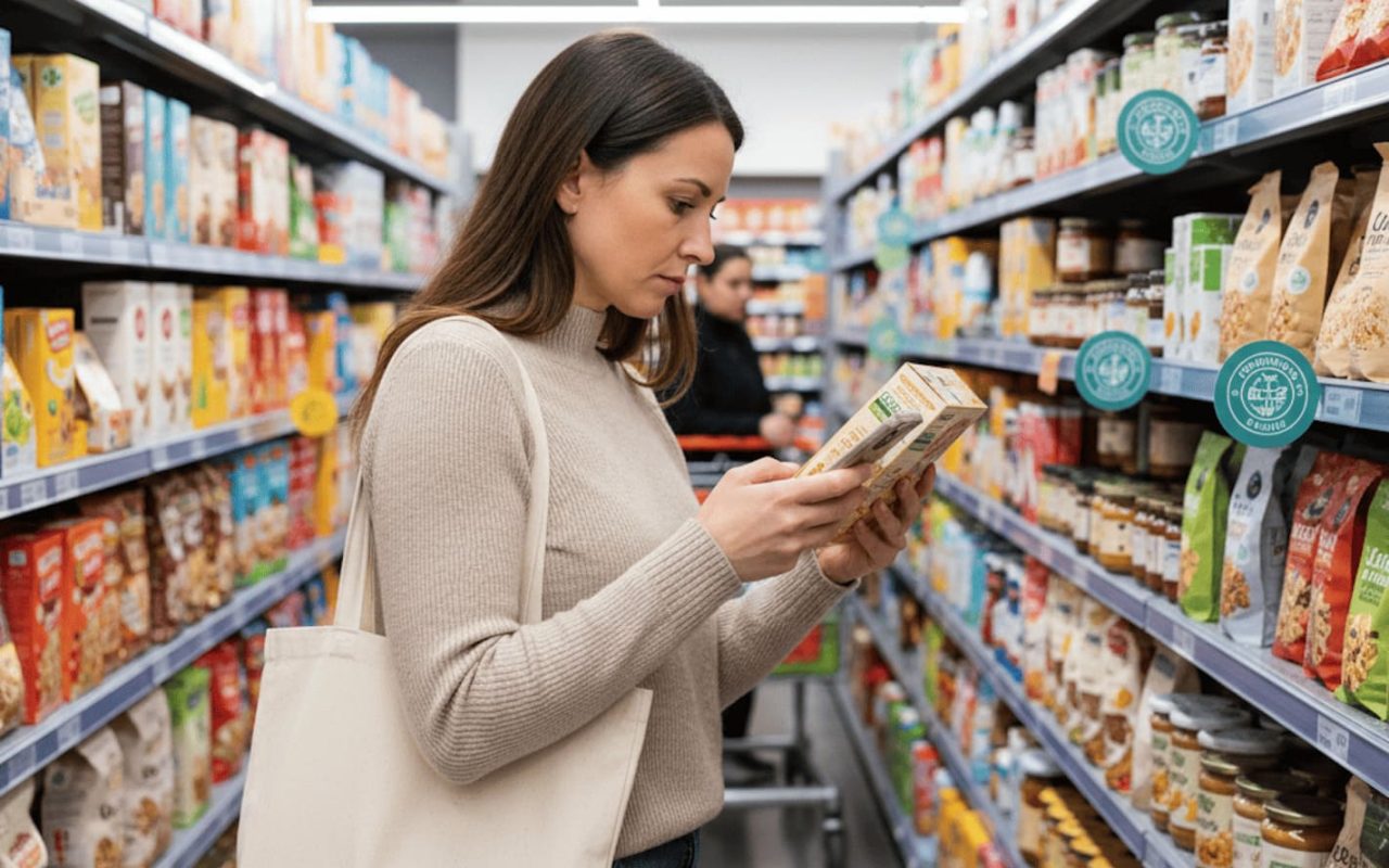 Food product labels and sustainability standards