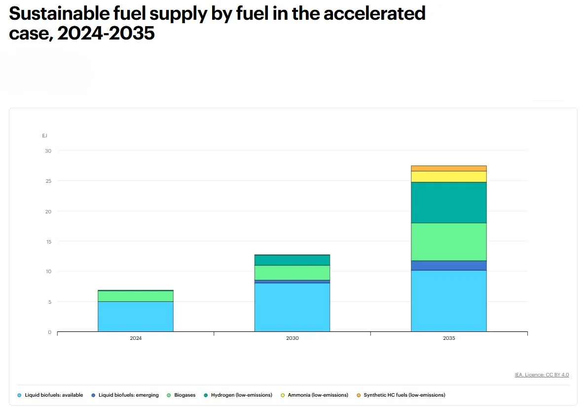 Sustainable fuels: global demand to quadruple by 2035