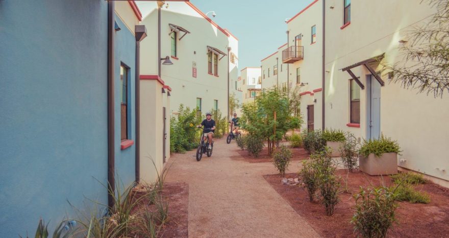 Rinnovabili • Culdesac Tempe: What a Car-Free Neighborhood Looks Like in the United States