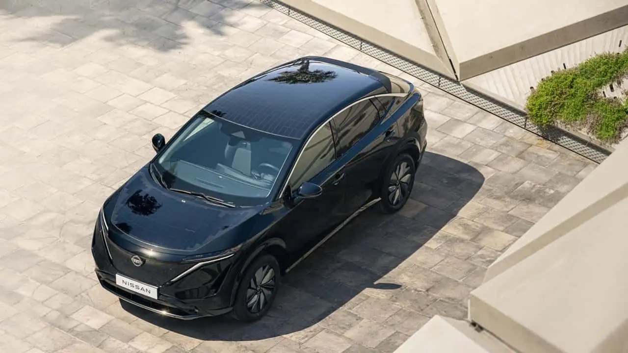 Rinnovabili • Nissan Ariya solar panels add up to 23 km of daily range