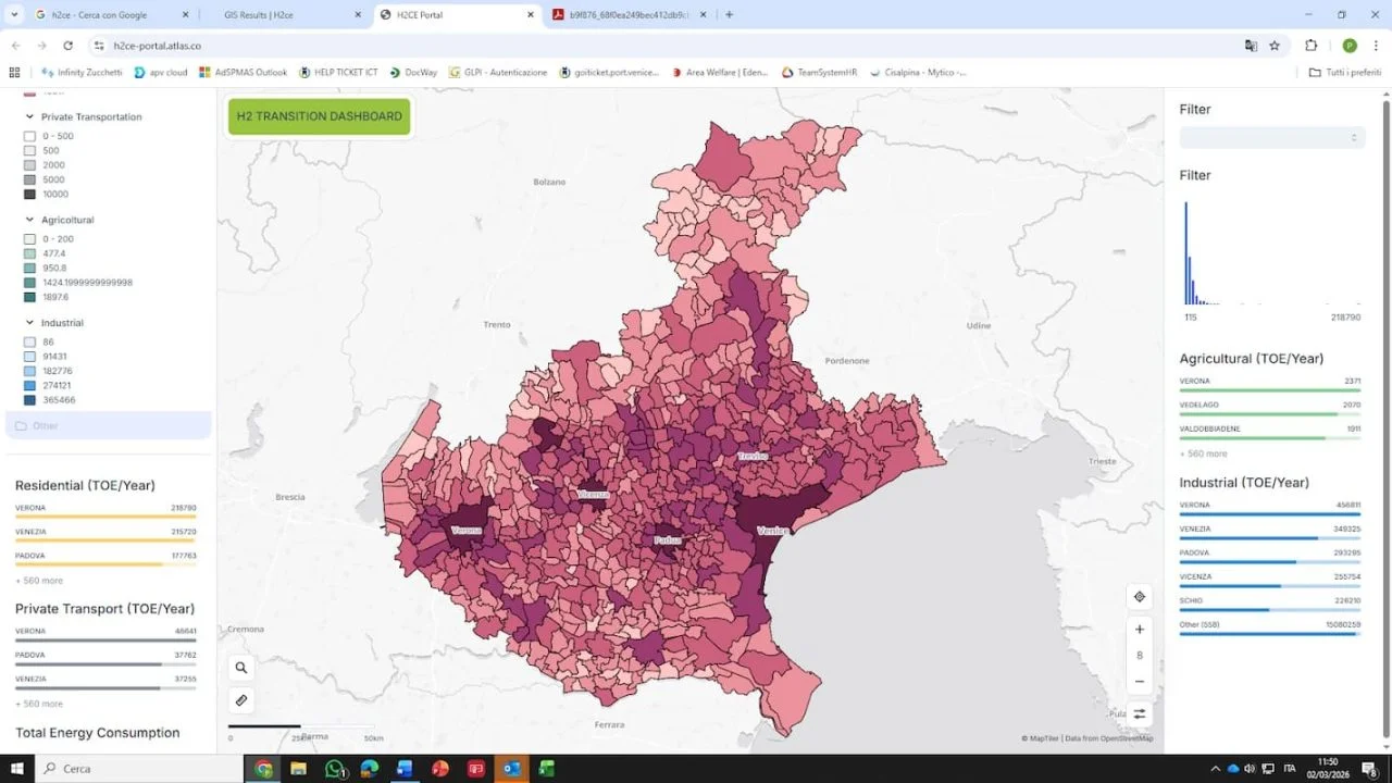 Hydrogen transition, GIS platform supports energy planning